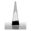Clear Crystal 3D Golf Spire on Black Pedestal