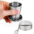 Collapsible Travel Cup with Keychain Lid 2.5Oz (75ml)