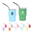 3 oz Mini Tumbler Shot Glass with Straw Lid