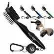 Golf Club Brush Cleaner With Retractable Zip Line