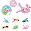 Secure Portable Beach Towel Flamingos Dolphin Clips Holders