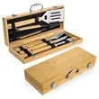 Outdoor 5pcs bamboo wooden grill tool set