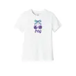 ADULT** BELLA+CANVAS Distressed Cherry T-Shirt Purple & Teal