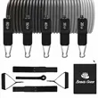 11-piece fitness resistance band set