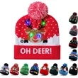 LED Light-Up Sweater Knitted Santa Hat