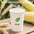 8 oz Disposable PLA Biodegradable Paper Cup