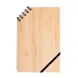 A5 CORNER SPIRAL BOUND JOURNAL BOOK W/BAMBOO COVER