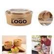 Disposable round kraft paper bowl for meal