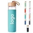 20oz Borosilicate Glass Water Bottle With Bamboo Lid