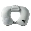 Inflatable U-shaped travel pillow with flocking