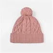 Merino Wool Cable Knit Pom-Pom Beanie