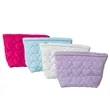 Quilted Heart-Shaped Handheld Pouch