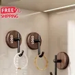 Walnut Wood Adhesive Hooks Aluminum Wall Home Uses