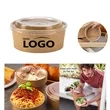 Disposable round kraft paper bowl for meal