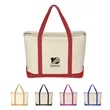 Cotton Canvas Sailing Tote Bag With Zipper