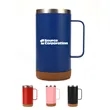 16oz Tumbler With Handle  Wooden Bottom
