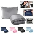 Travel Blanket With Trolley Pillow Pouch