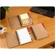 Kraft Paper Cover Spiral Notebook with Sticky Notes and Pen
