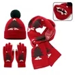 Kids Christmas Knit Hat Scarf And Gloves Set