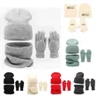 3-Piece Knit Beanie Bandana And Touchscreen Gloves Set