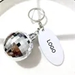 Disco Ball Keychain With Tag