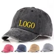 Short Brim Unstructured Washed Vintage Baseball Cap