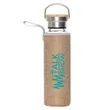 17oz Glass Bottle with Silicone Grip and Stainless Lid