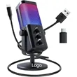 USB RGB Gaming Microphone for PC
