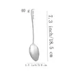 18.5  cm Personalized metal spoon, kitchen utensils.