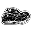 Key Tags - Soft Vinyl - Stock Shape Collection- T-Bone Steak