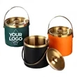 3L Double-Layer Insulated Ice Bucket with Lid Tongs Chiller