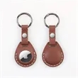 Leather Air-Tag w/ Belt Closure & Keyring Custom Luggage Tag