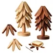Wooden Tree-Shaped Foldable Coaster Set