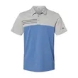 Adidas Men's Heathered Colorblocked 3-Stripes Polo