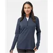 Adidas Women's 3-Stripes Quarter-Zip Sweater Pullover