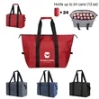 24-Can Large Insulated Cooler Tote with Convertible Shape