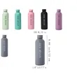 Personalized stainless steel water bottles.