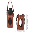 Personalized water bottle holder with leather.
