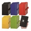 A6 PU Leather Small Notebook Ruled Notepad With Pen Holder &