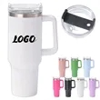 40oz Stainless Steel Insulated Tumbler with Handle and Straw