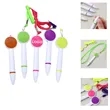 Creative Drumhead Shape Plastic Twist Ballpoint Pen Lanyard