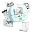 Bluetooth Portable Sticker Printer with 3 Rolls Paper