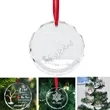 Round Clear Crystal Christmas Ornament