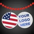 American Flag Plastic Medallions - 2 1/2"