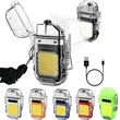 Electric Torch Arc Lighter Transparent Waterproof Windproof