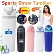 Push-Button-Open Insulated Stainless Steel Water Bottle