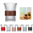 Glass Coffee Cup Ribbed Glassware With wooden anti-slip ring