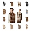 Wool Plaid Scarf Soft Warm for Winter Fashion Daily Wear