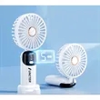 Portable Handheld Fan, 5 Speed Adjustable Fan with LED