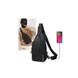 Sling Crossbody Backpack With USB Charger Shoulder Bag